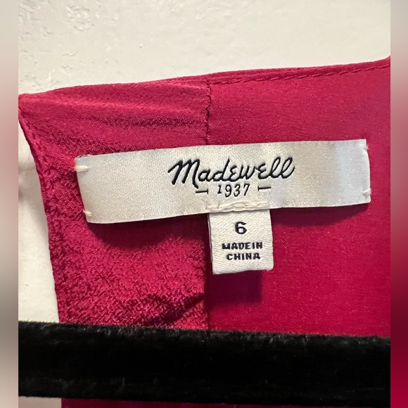 Madewell magenta mini dress - size 6 - Picture 5 of 6